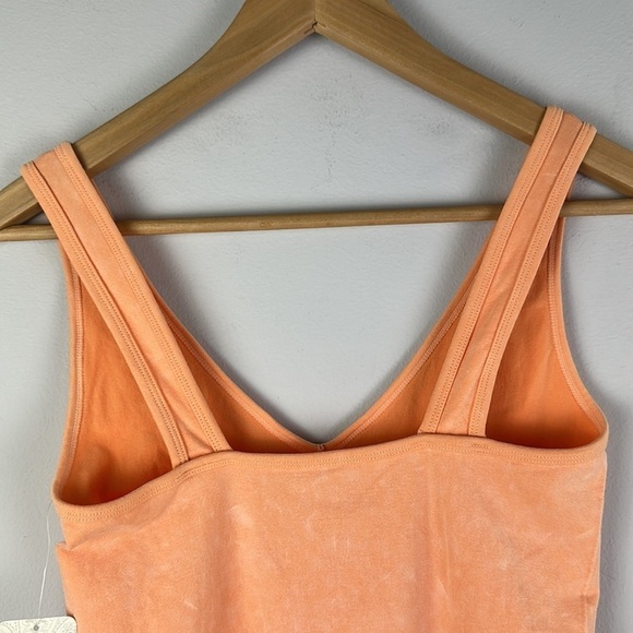 NEW Free People Intimately Seamless Tank Top Bodysuit in Washed Orange Size M/L - Picture 8 of 13